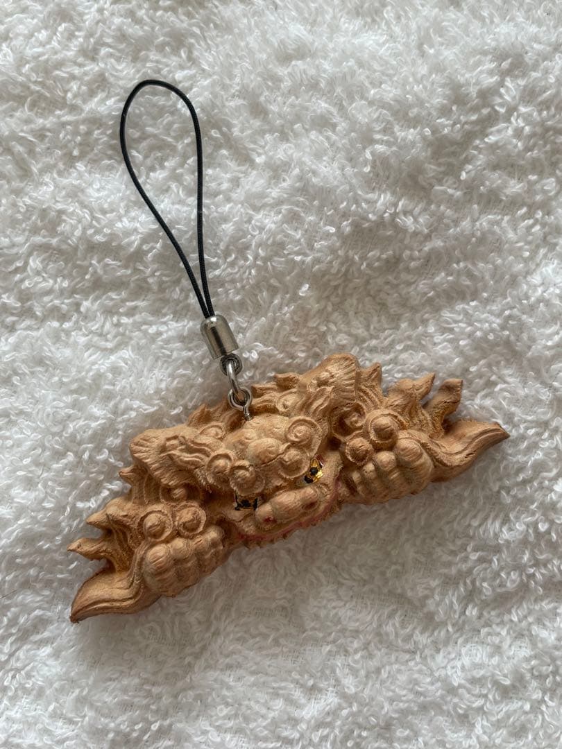 新品 だんじり 地車 鬼熊 獅噛 彫刻 彫物 ストラップ キーホルダー 欅