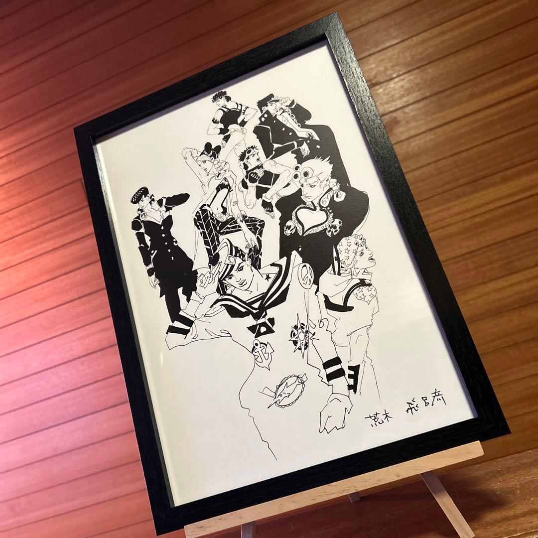 -JOJO展 冒険の波紋- ドローイングアート 複製原画　 歴代ジョジョ集合