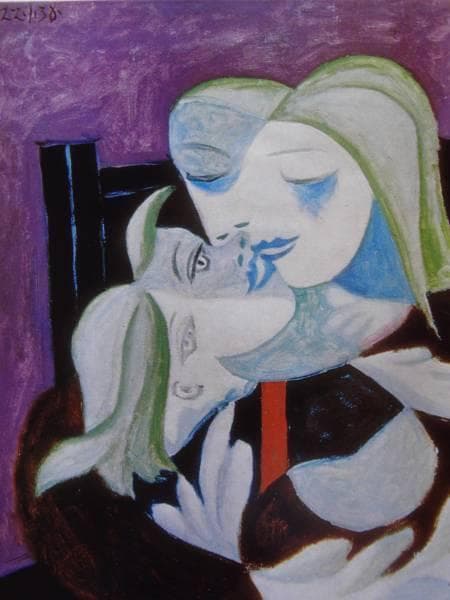 パブロ・ピカソ、マリー・テレ―ズとマヤ、希少限定画集より、新品額装付