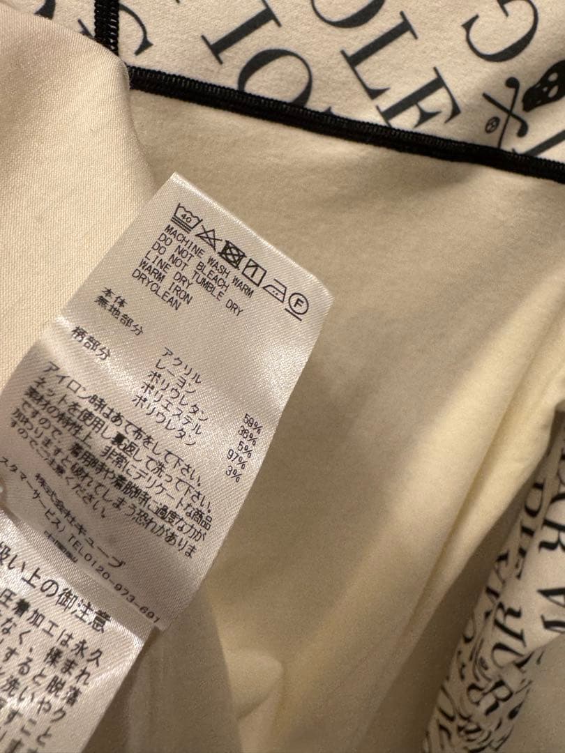 極美品　マークアンドロナ 総柄切替タートルネック長袖カットソー　ゴルフ　S