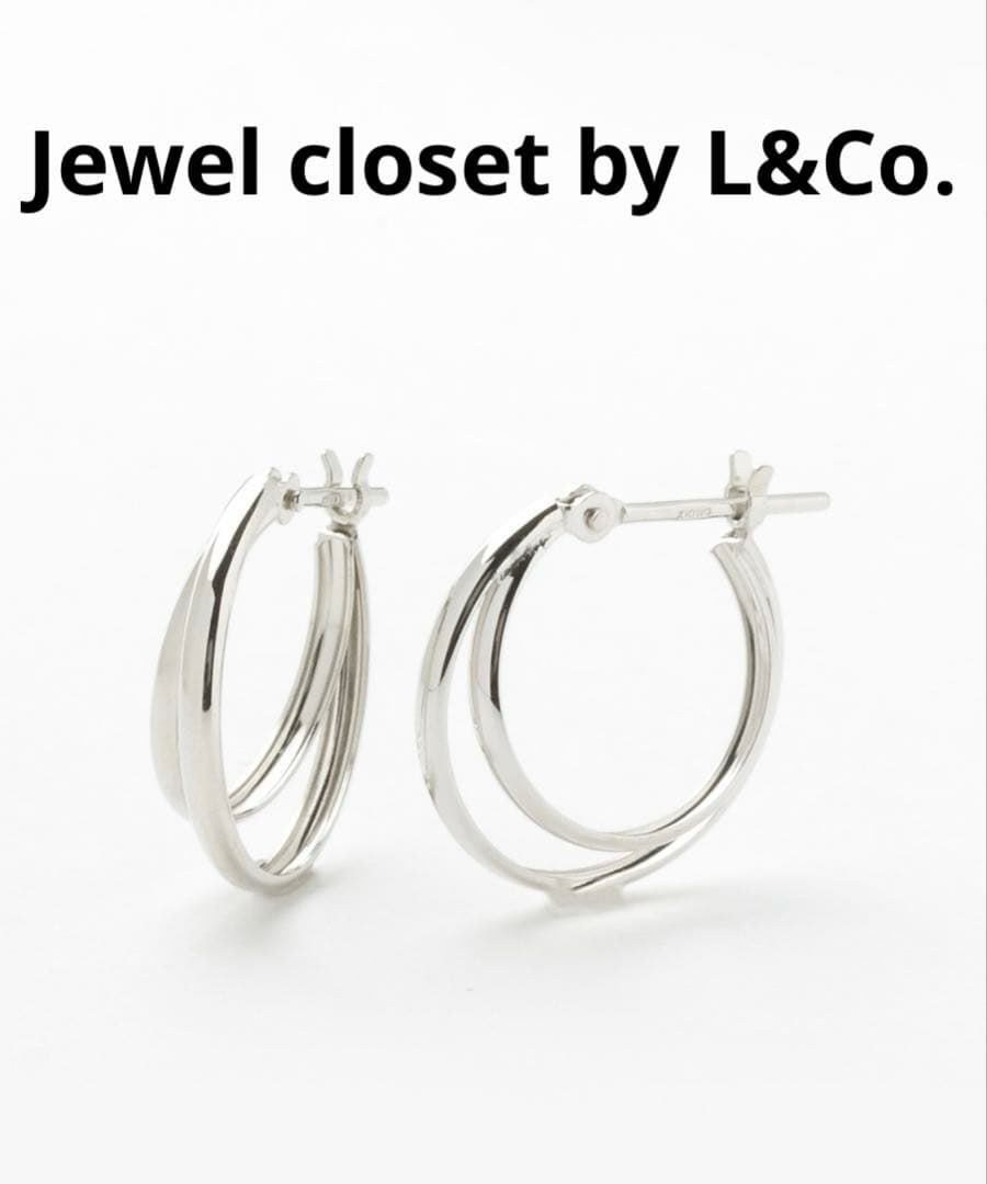 ■現行品■【Jewel closet by L&Co.】K10２連風フープピアス