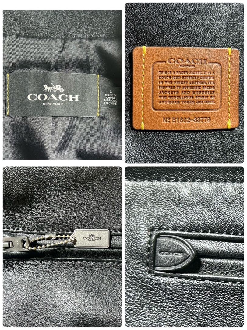 ①りょさま専用Lサイズ COACH コーチ ライダース 本革レザージャケット