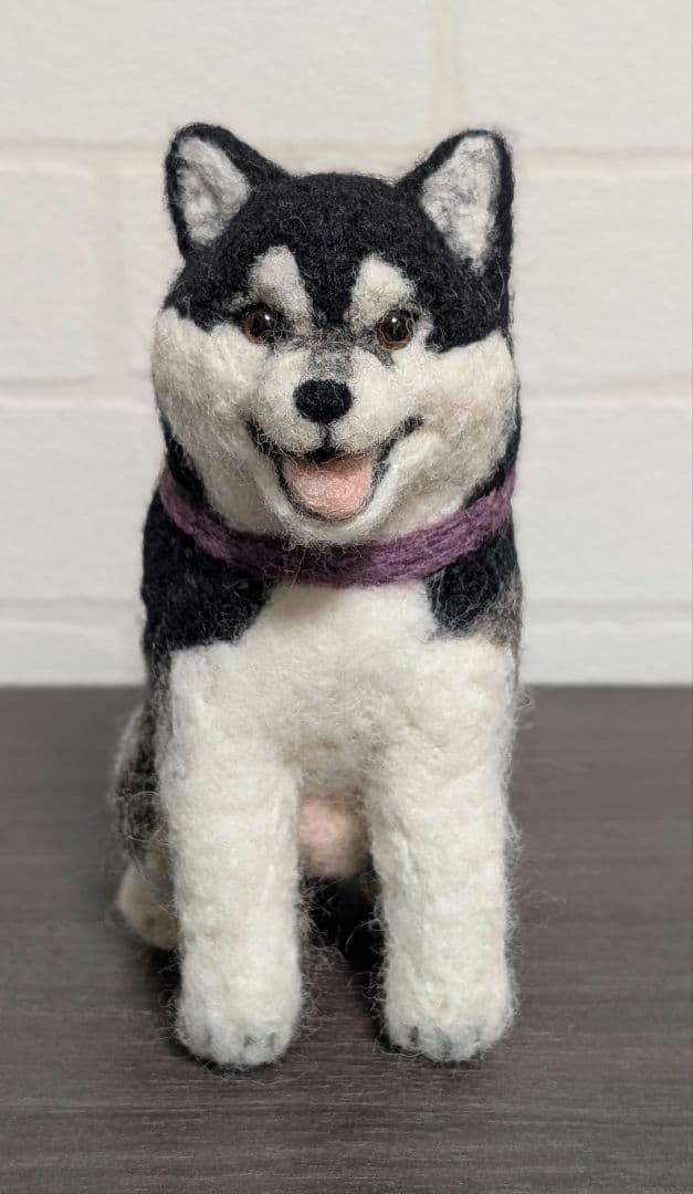 柴犬　羊毛　羊毛フェルト　ハンドメイド　ハスキー
