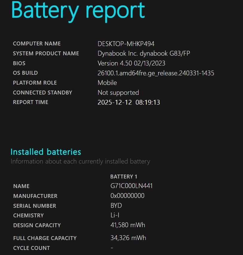 Dynabook G83/FP◆Core i5-10210U/256G/8G