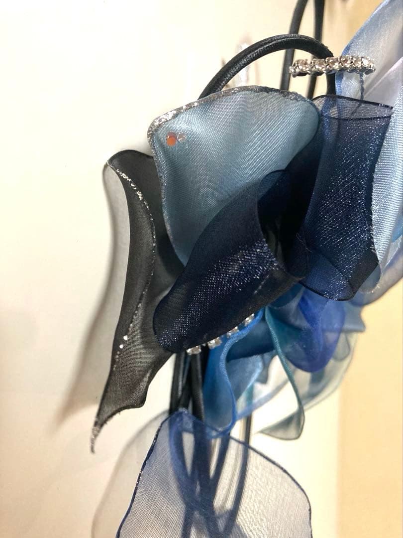 東京ソワール　PETITSOIR 青ネイビーブルー　コサージュ ブローチ　新品