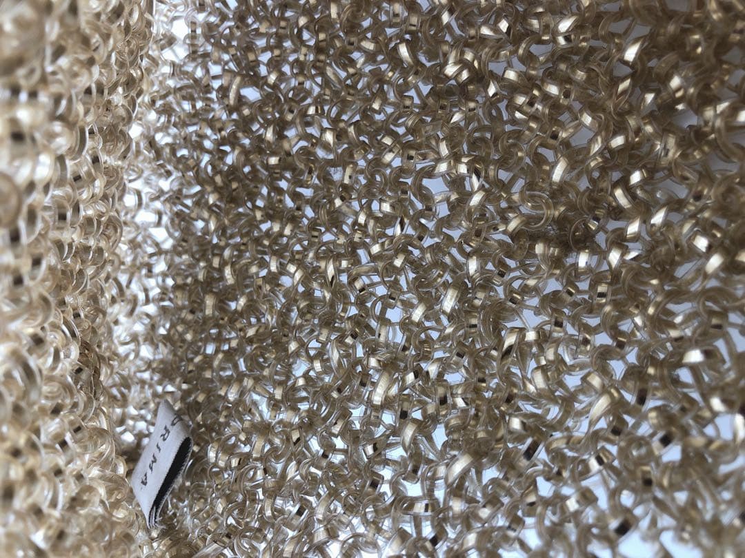 アンテプリマ ワイヤーバッグ　シャンパンゴールド シルバー　ハンドバッグ