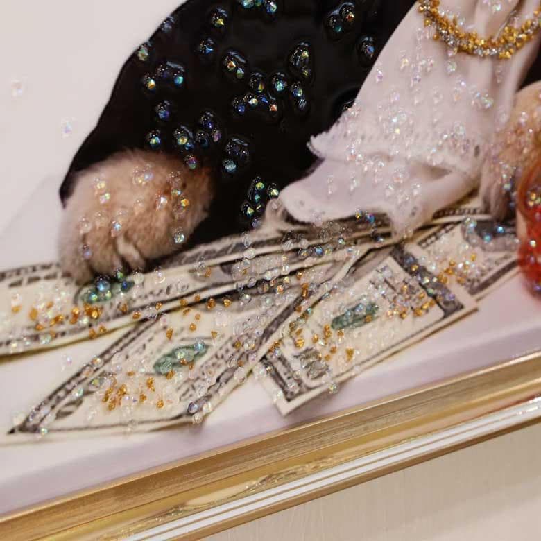 アートフレーム ネコ/イクラです？？ 絵画 クリスタルピクチャー