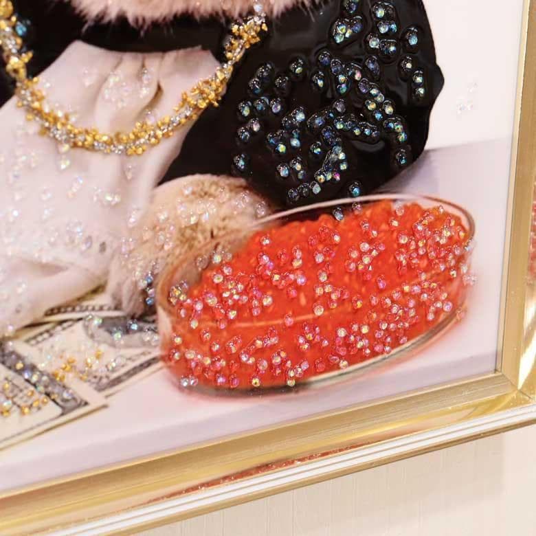 アートフレーム ネコ/イクラです？？ 絵画 クリスタルピクチャー