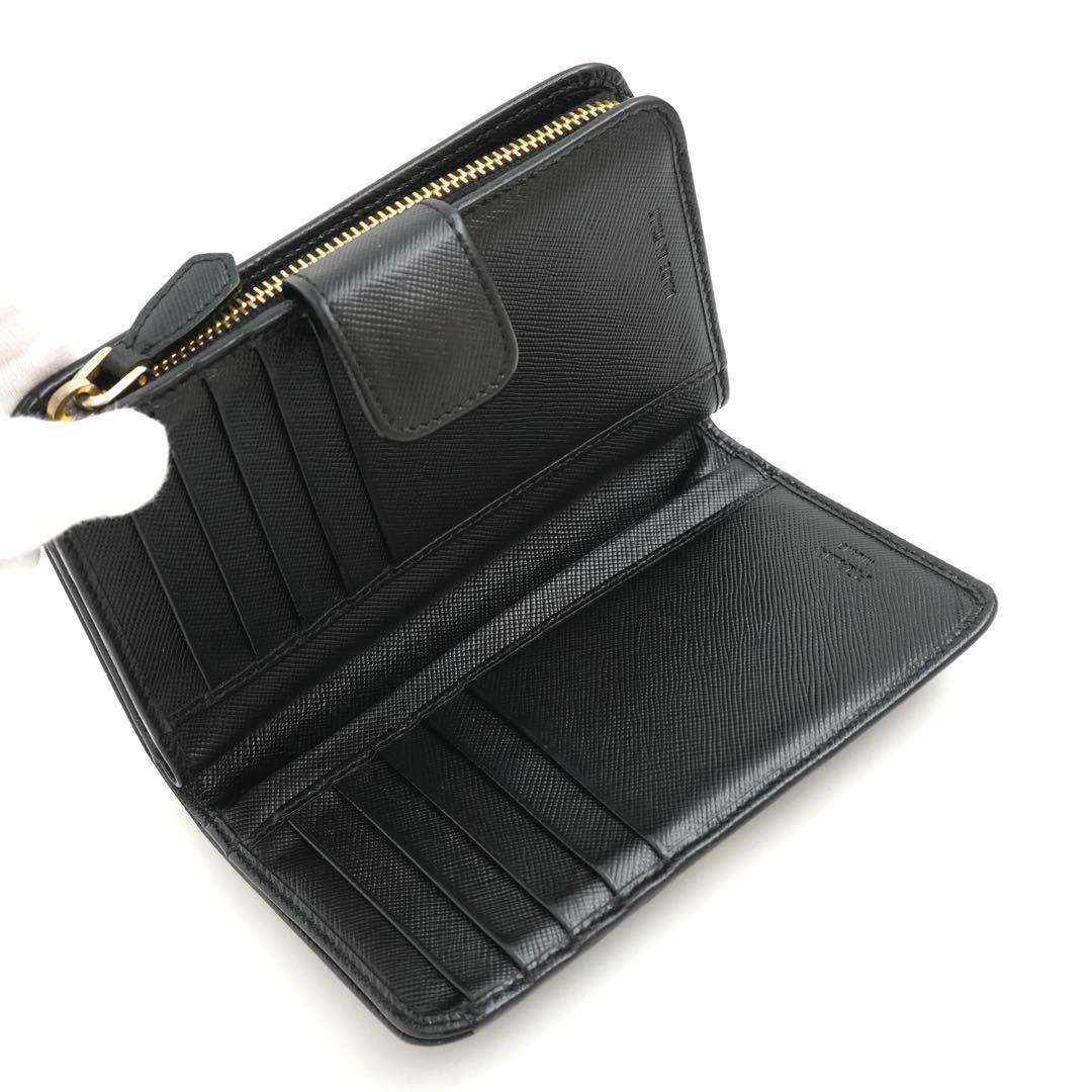 ✨未使用に近い✨　PRADA ミニ財布　サフィアーノ　アイコン　折り財布
