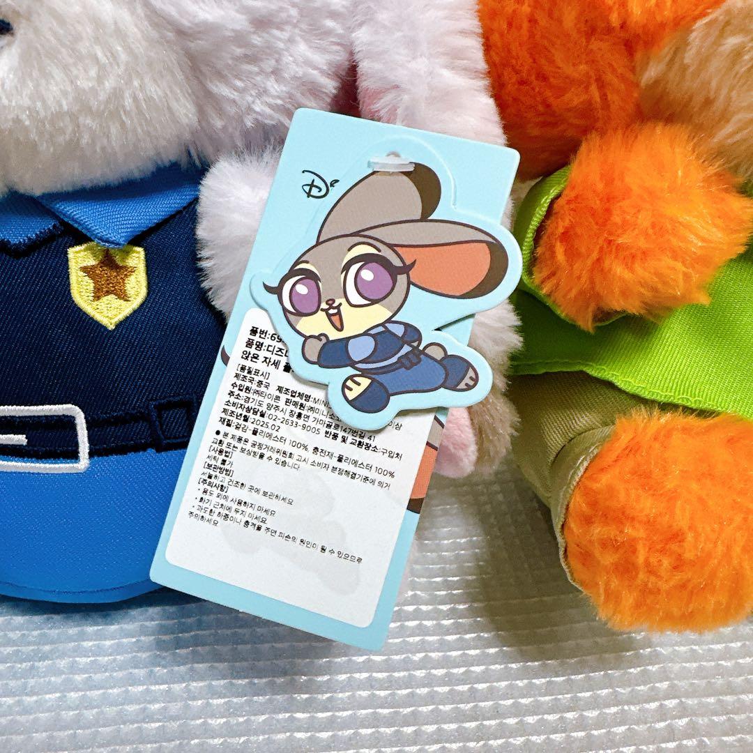 28cm miniso ズートピア　ニック　ジュディ　ぬいぐるみ　ミニソ　韓国