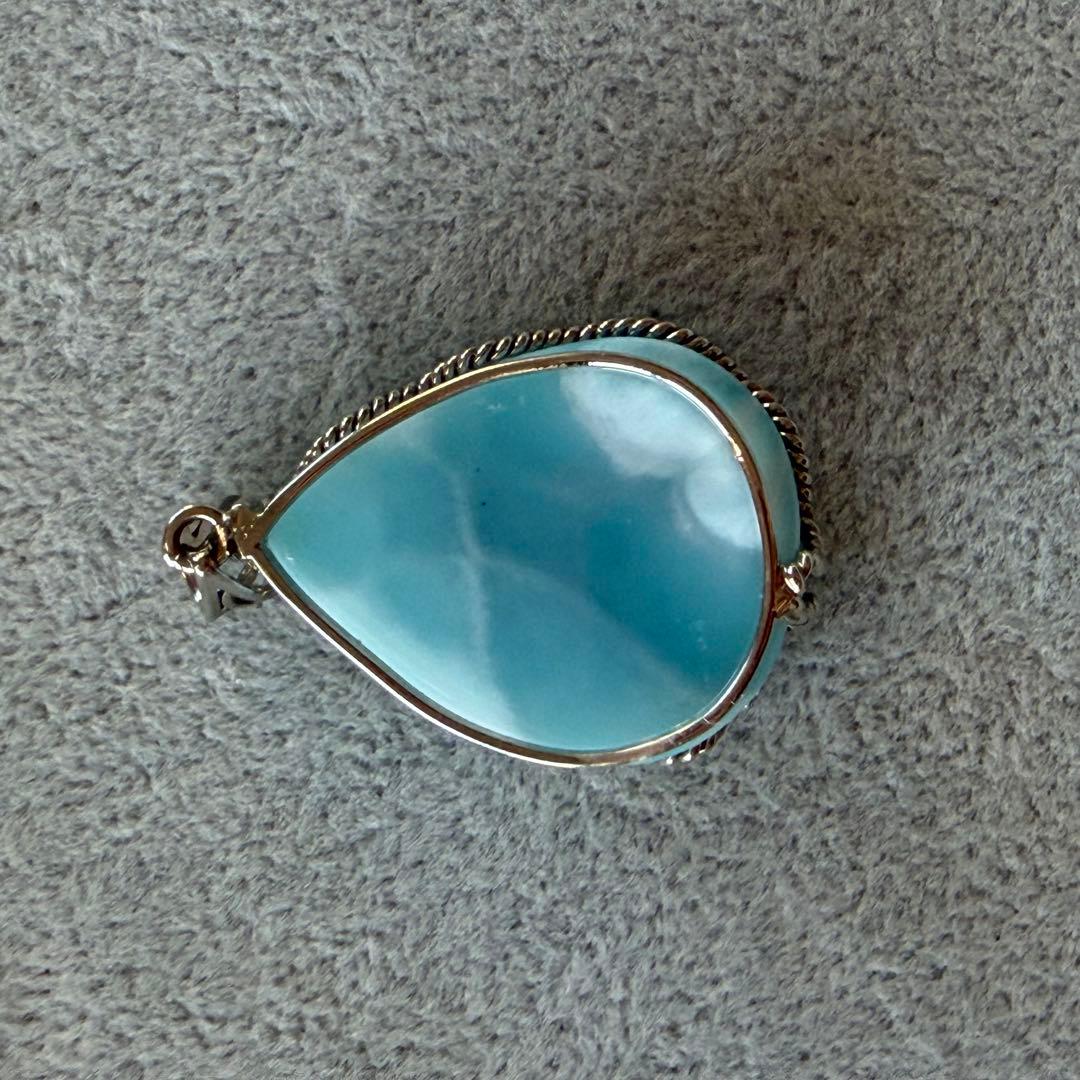 ラリマー滴型ペンダント シルバー925