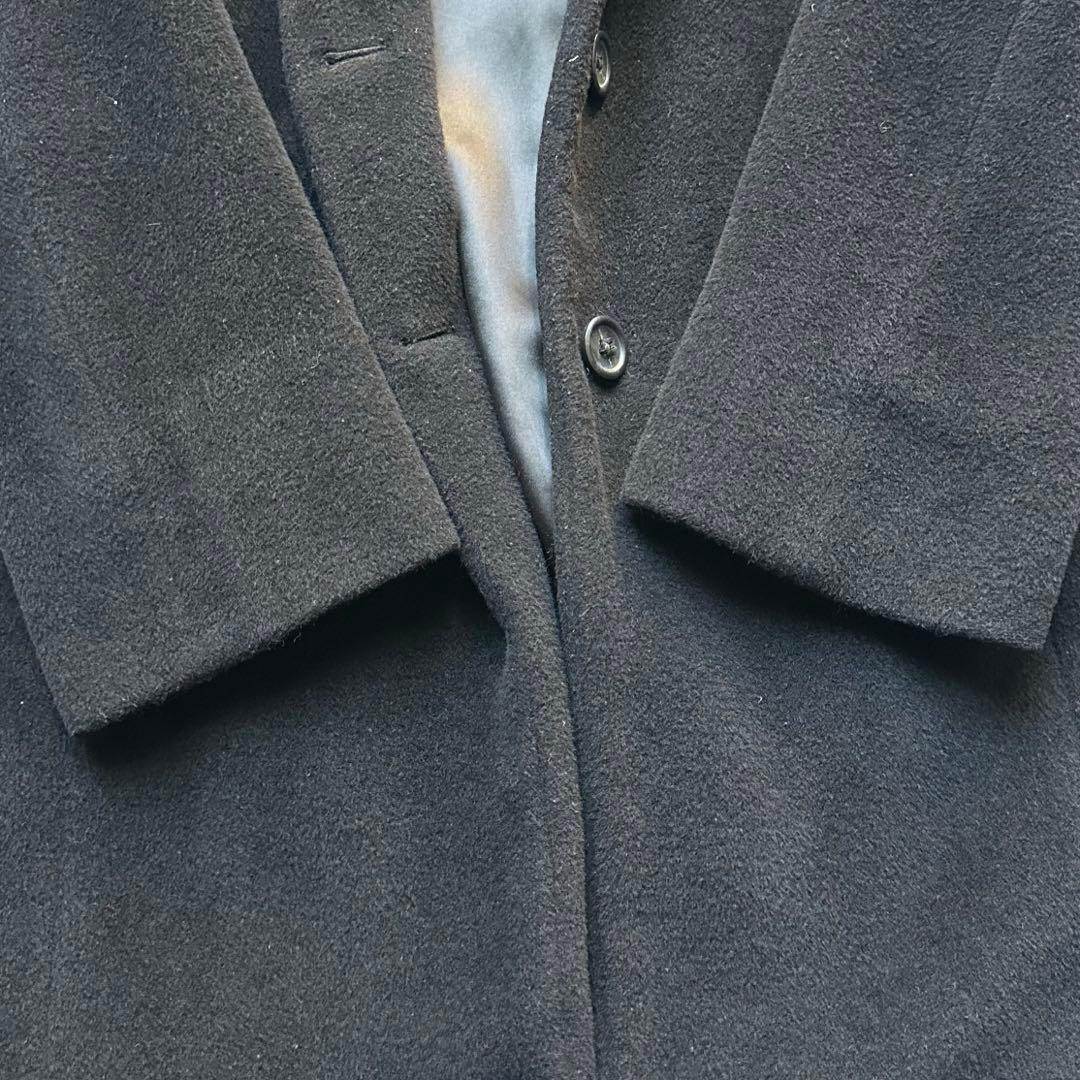 美品 カシミヤ混 マックスマーラ チェスターコート ロング 黒 レディース