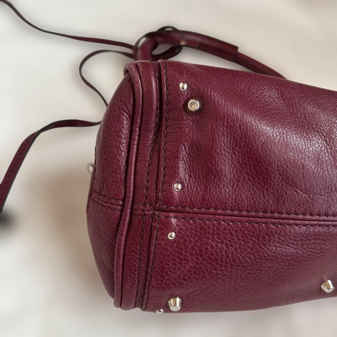 クロエ パディントン ボルドー 鍵付き ハンドバッグ