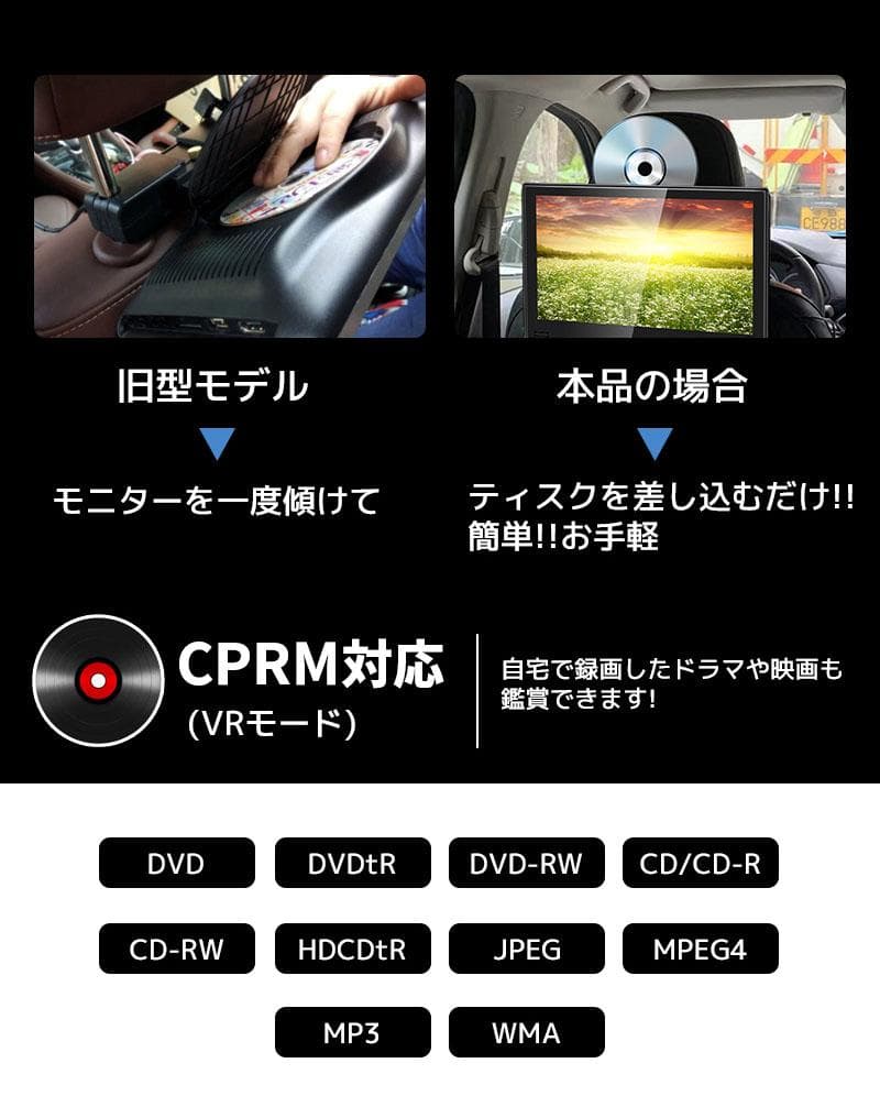 INTENAVI 車載用モニター DVDプレイヤー 11.6インチ 大画面