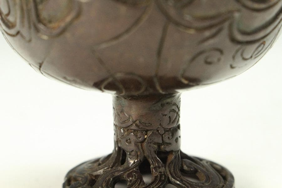 仏教美術 古銅 博山炉 香炉(K-LC973)