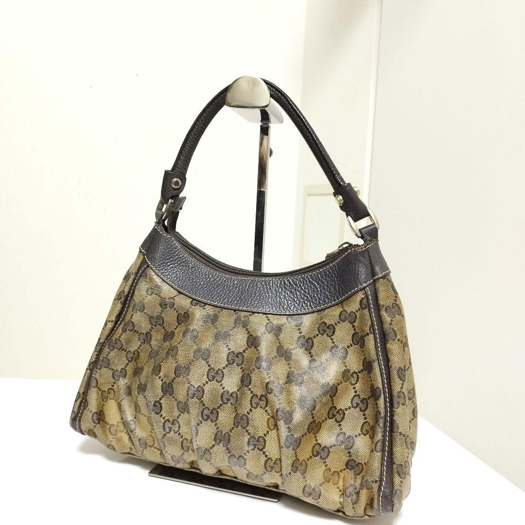 グッチ　アビー　ワンショルダーバッグ　ハンドバッグ　GG　肩掛け　キャンバス