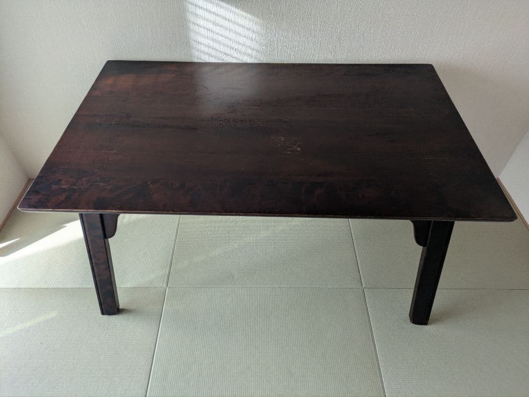 【北海道民芸家具】無垢 ダイニングテーブル 民芸調 アンティーク