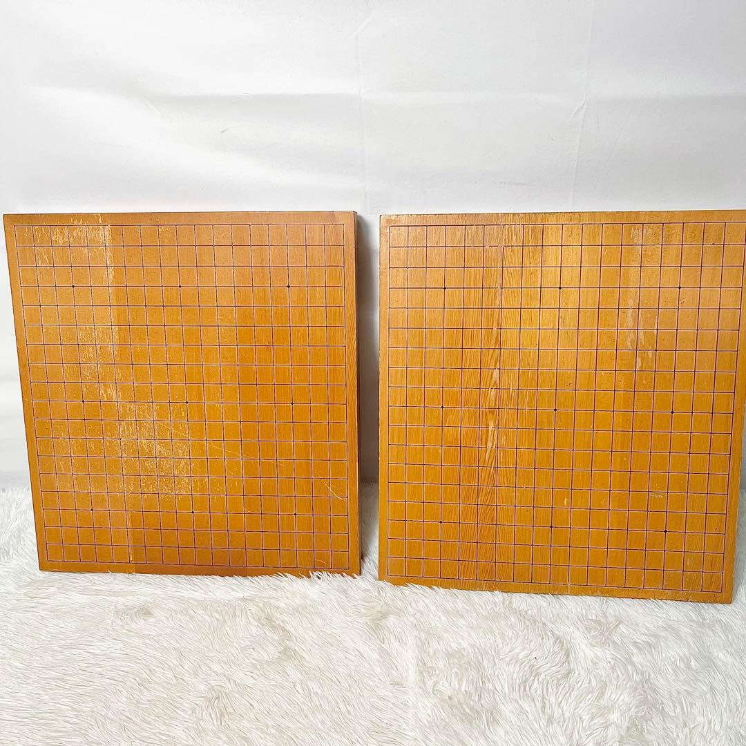 天然木ヒバ 卓上囲碁盤 約50mm厚 7枚セット