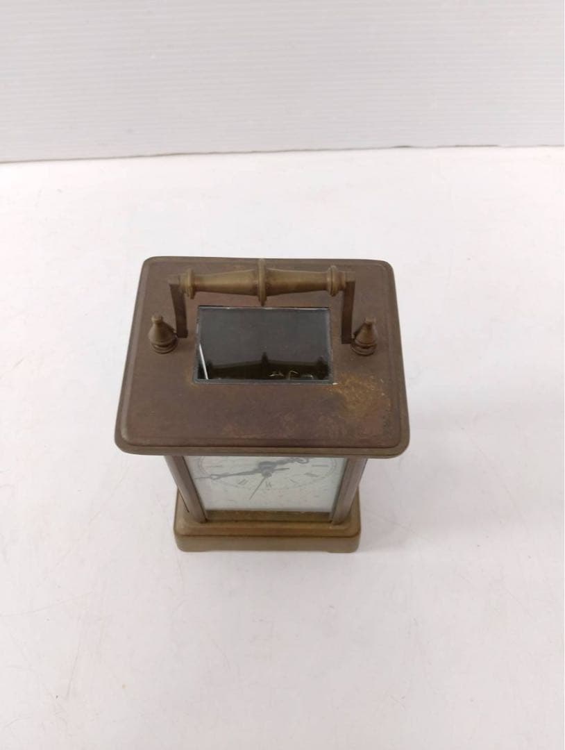 G1791 アンティーク キャリッジクロック 置時計 真鍮製 レトロ インテリア