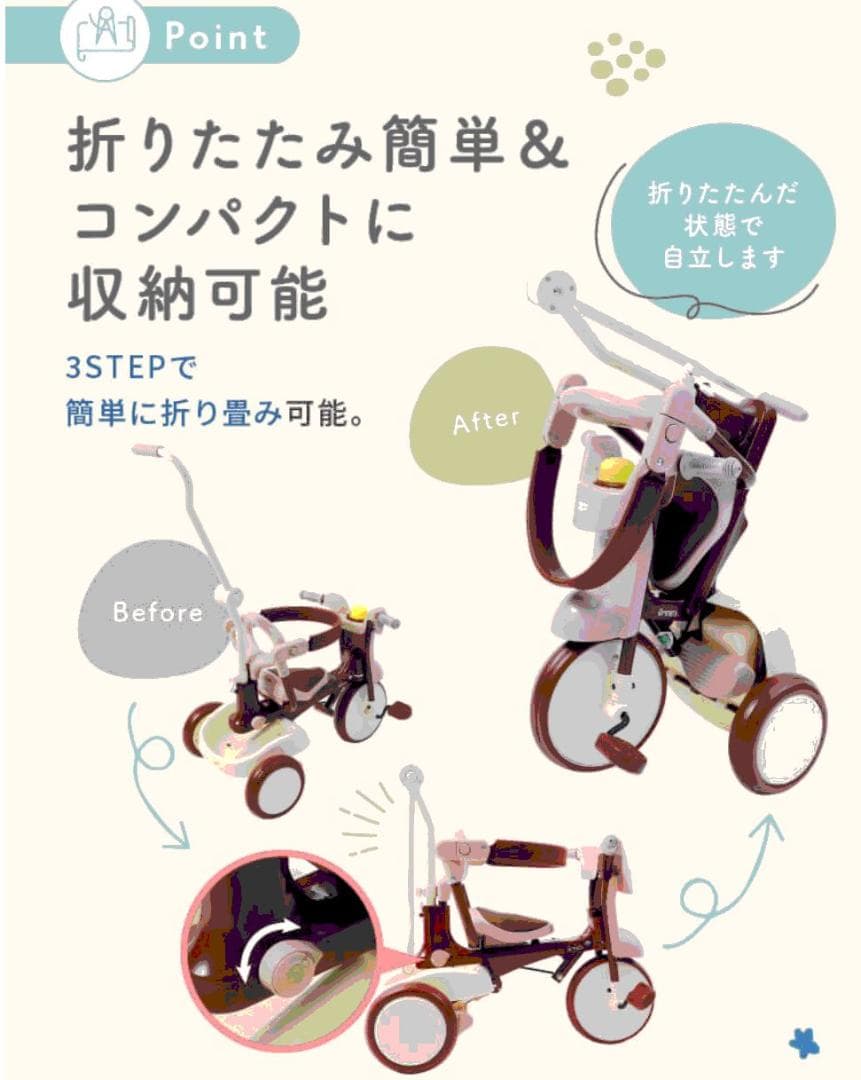 saki iimo 三輪車 折りたたみ エタニティブルー TRICYCLE