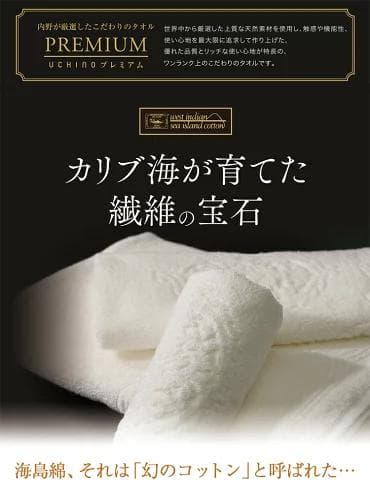 UCHINO 繊維の宝石海島綿 グレイスフル ゲストタオル