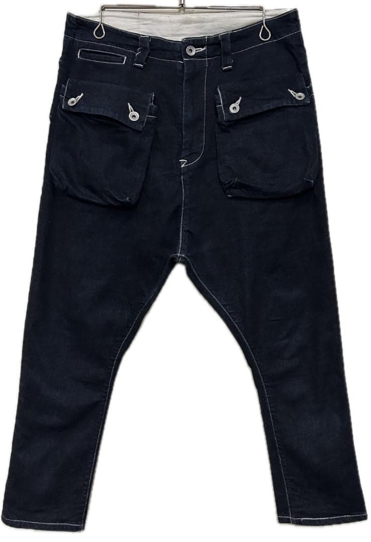 ＊ネイタルデザイン G55フラップ サルエル デニムパンツ W32 L20