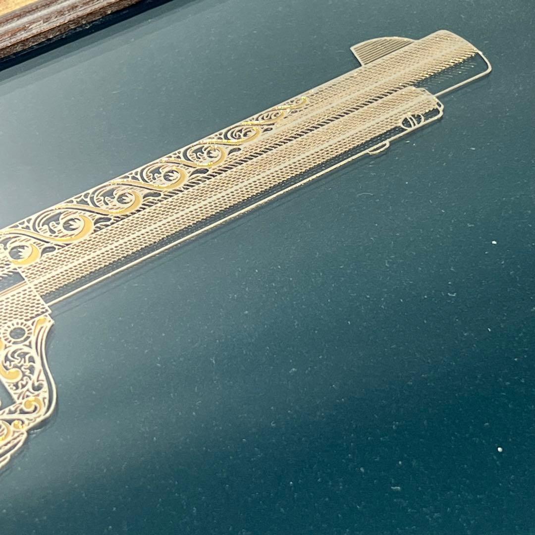 フランクリンミント コルト .45 ピースメーカー 純銀 純金 アートフレーム