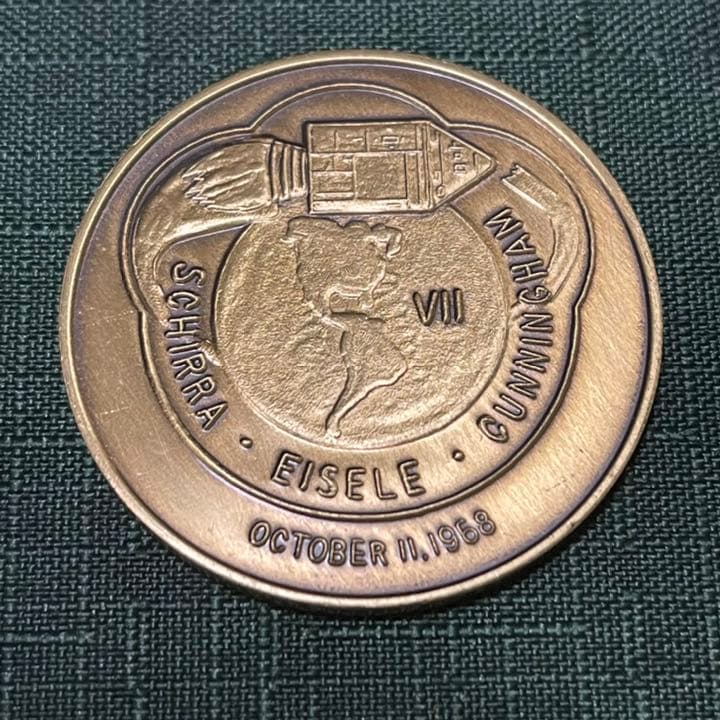 アポロ7号　アポロ初有人飛行　記念メダル　1968年