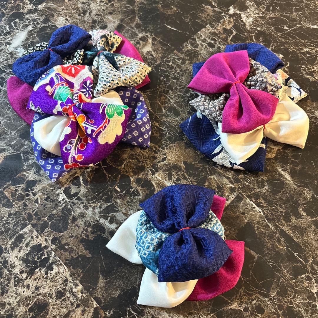 みーさま 4点 髪飾り ヘッドドレス 着物リメイク 七五三 753