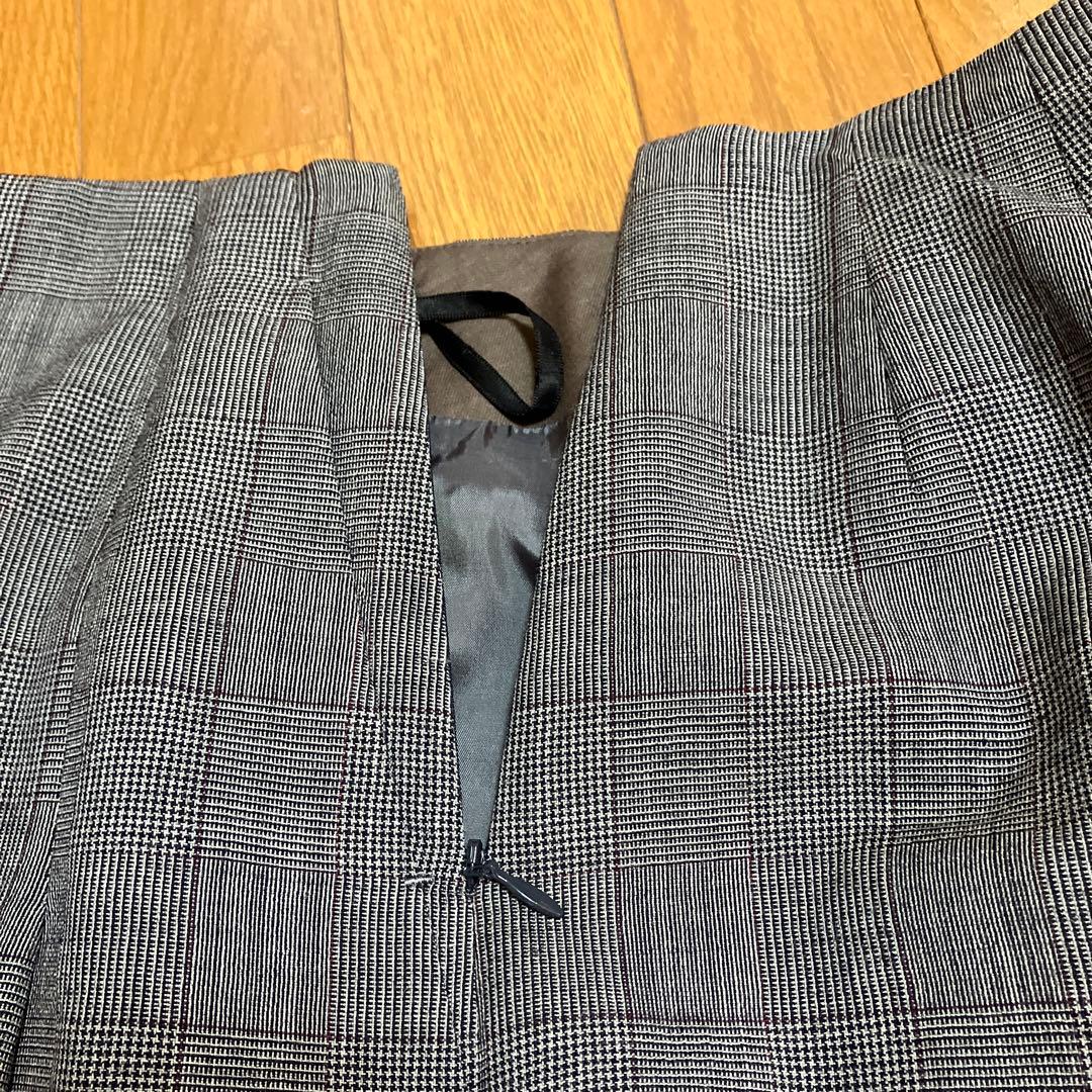 新品、未使用　SCAPＡ　グレンチェックのガウチョパンツ