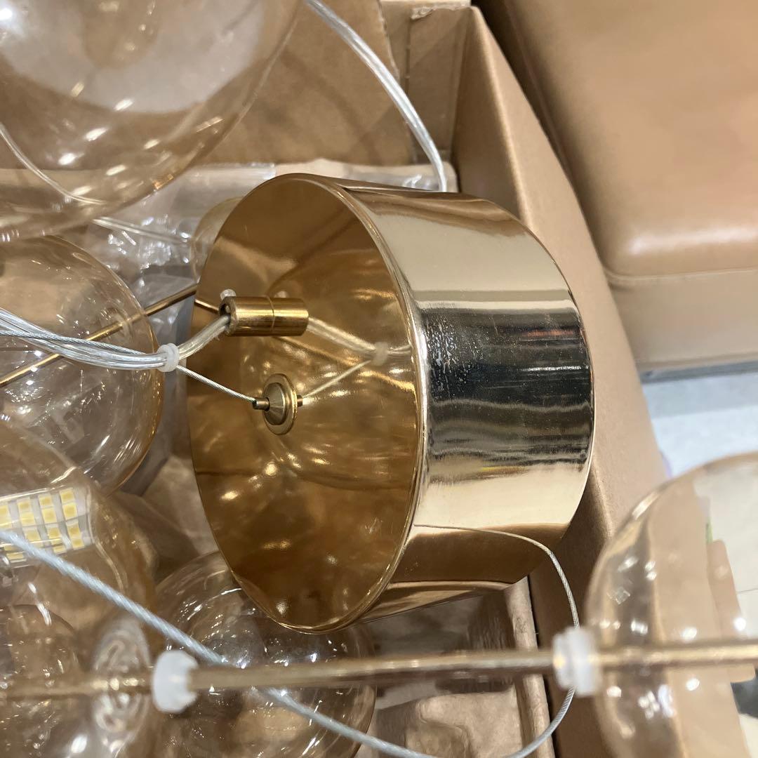 バブルシャンデリア 10灯 ゴールドアンバー ballon バロン