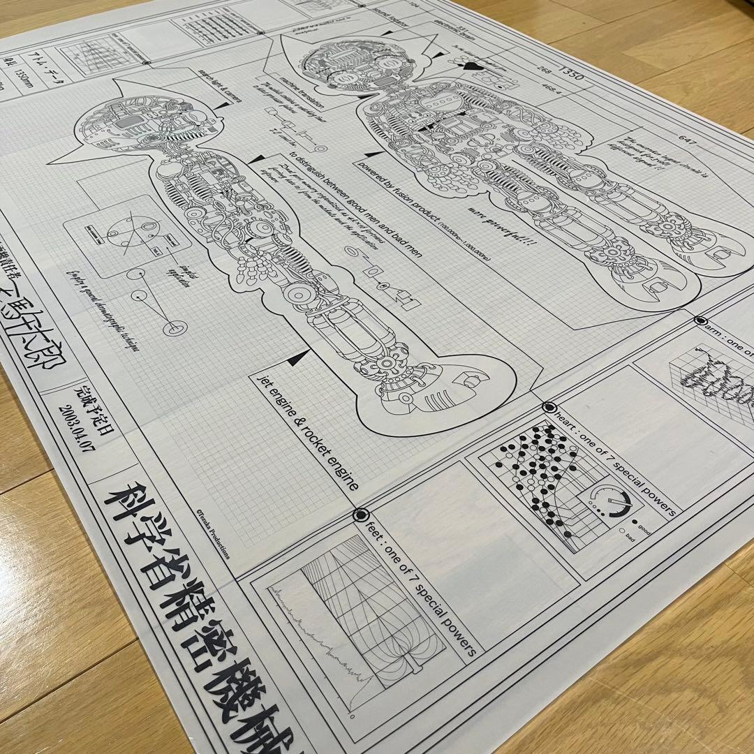未使用　鉄腕アトム ATOM DREAM PROJECT天馬午太郎 設計図2枚組