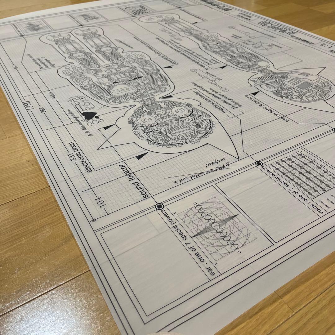 未使用　鉄腕アトム ATOM DREAM PROJECT天馬午太郎 設計図2枚組