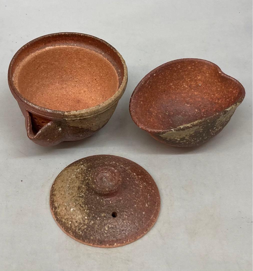 B163b  高橋楽斎作　花入・徳利・玉露茶器　3点セット　共箱　極箱