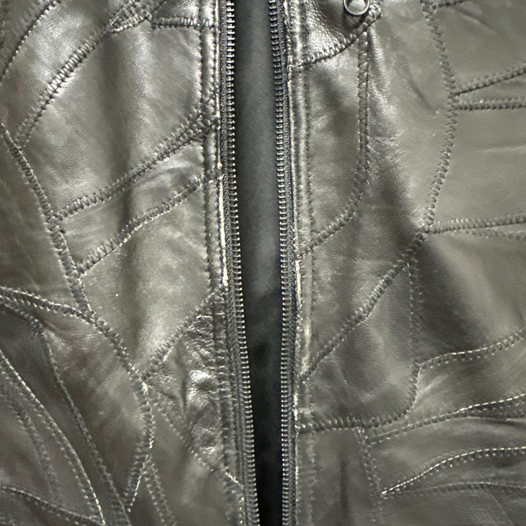 HIDEAWAYS NICOLE ラムレザー パッチワークジャケット