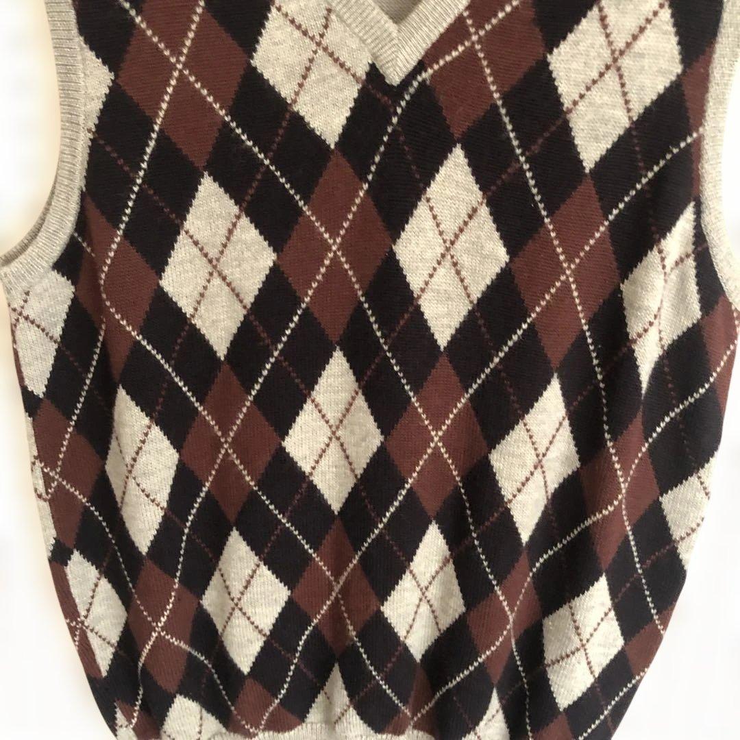 95' 初期　アンダーカバー　スカル期　アーガイル　ニットベスト　ジョニオ着