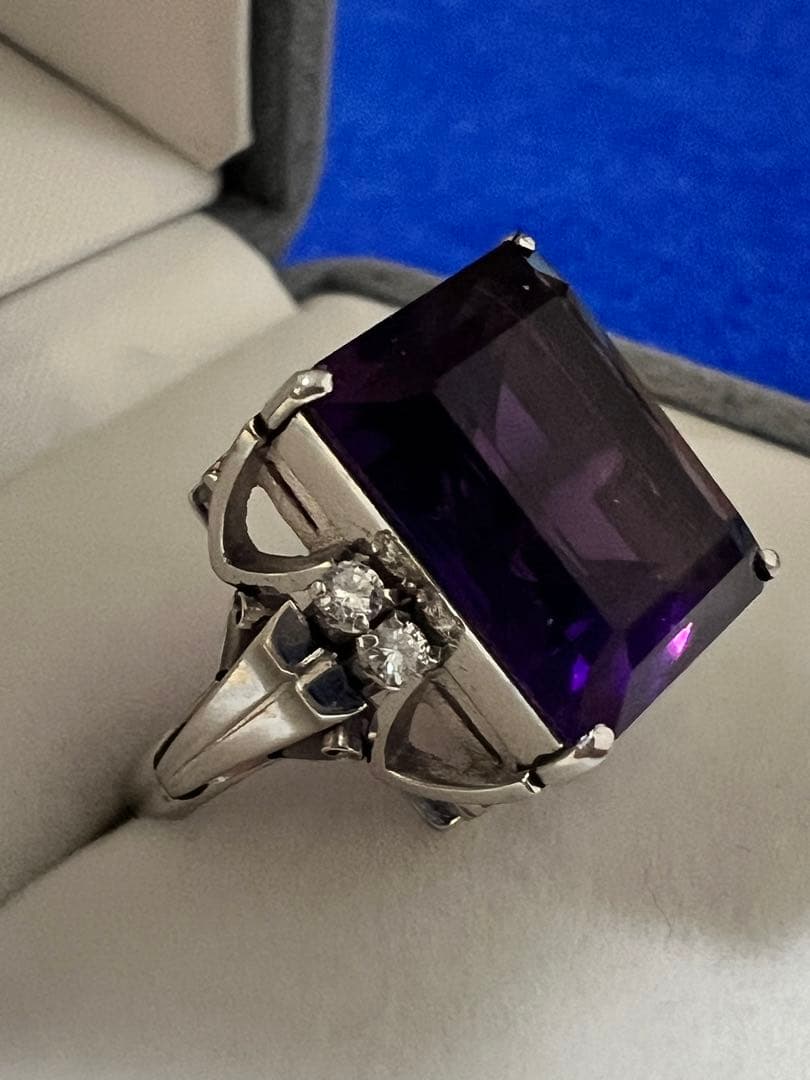 アメジストリング PT900プラチナリング