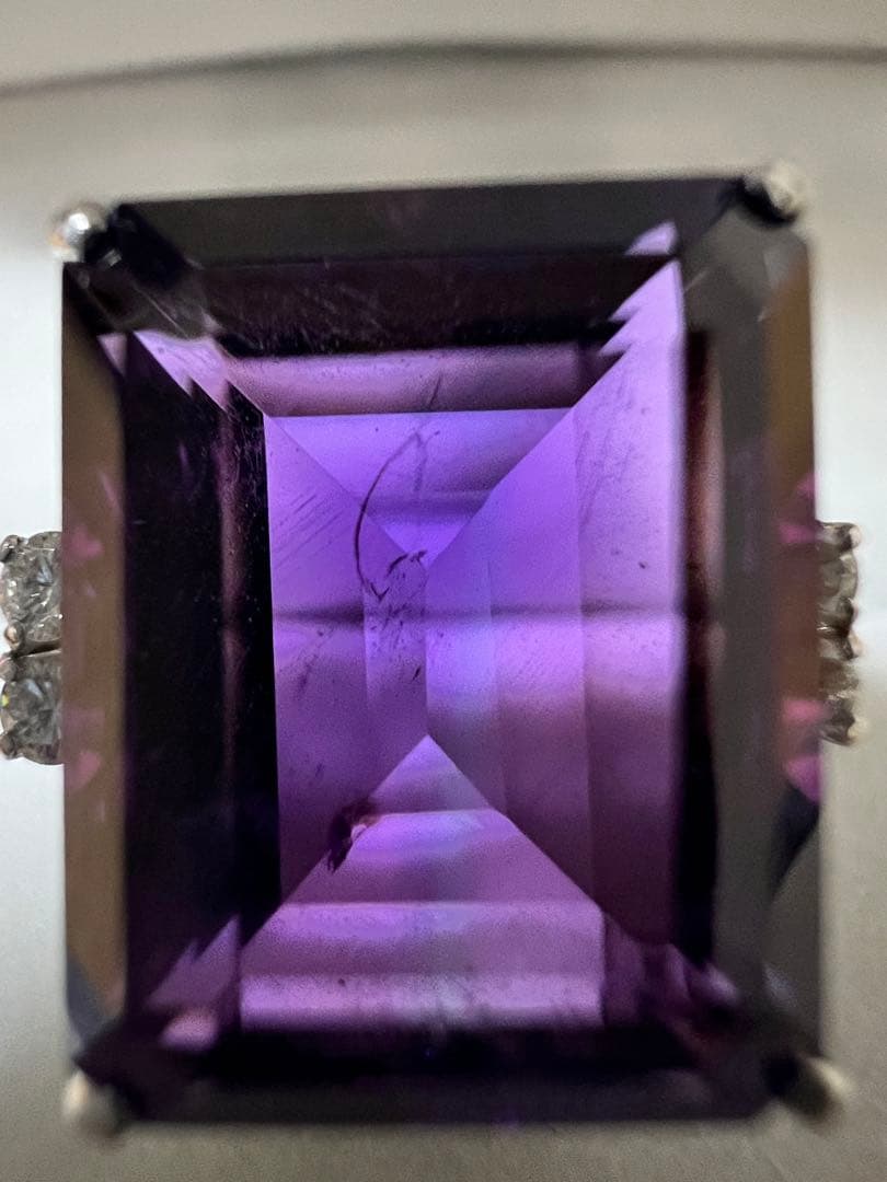 アメジストリング PT900プラチナリング