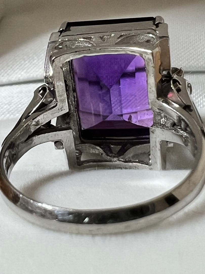 アメジストリング PT900プラチナリング