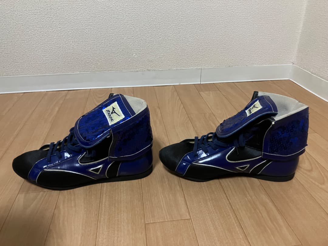 ミズノ、ボクシングシューズ、26.5センチ、ブルー