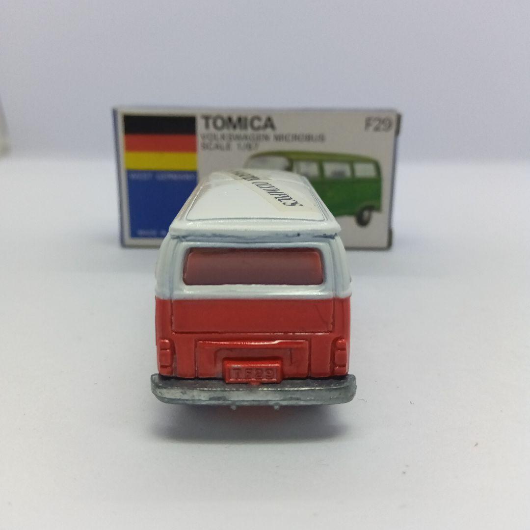 丸栄特注トミカ 名古屋オリンピック88 フォルクスワーゲンマイクロバス 赤☓白