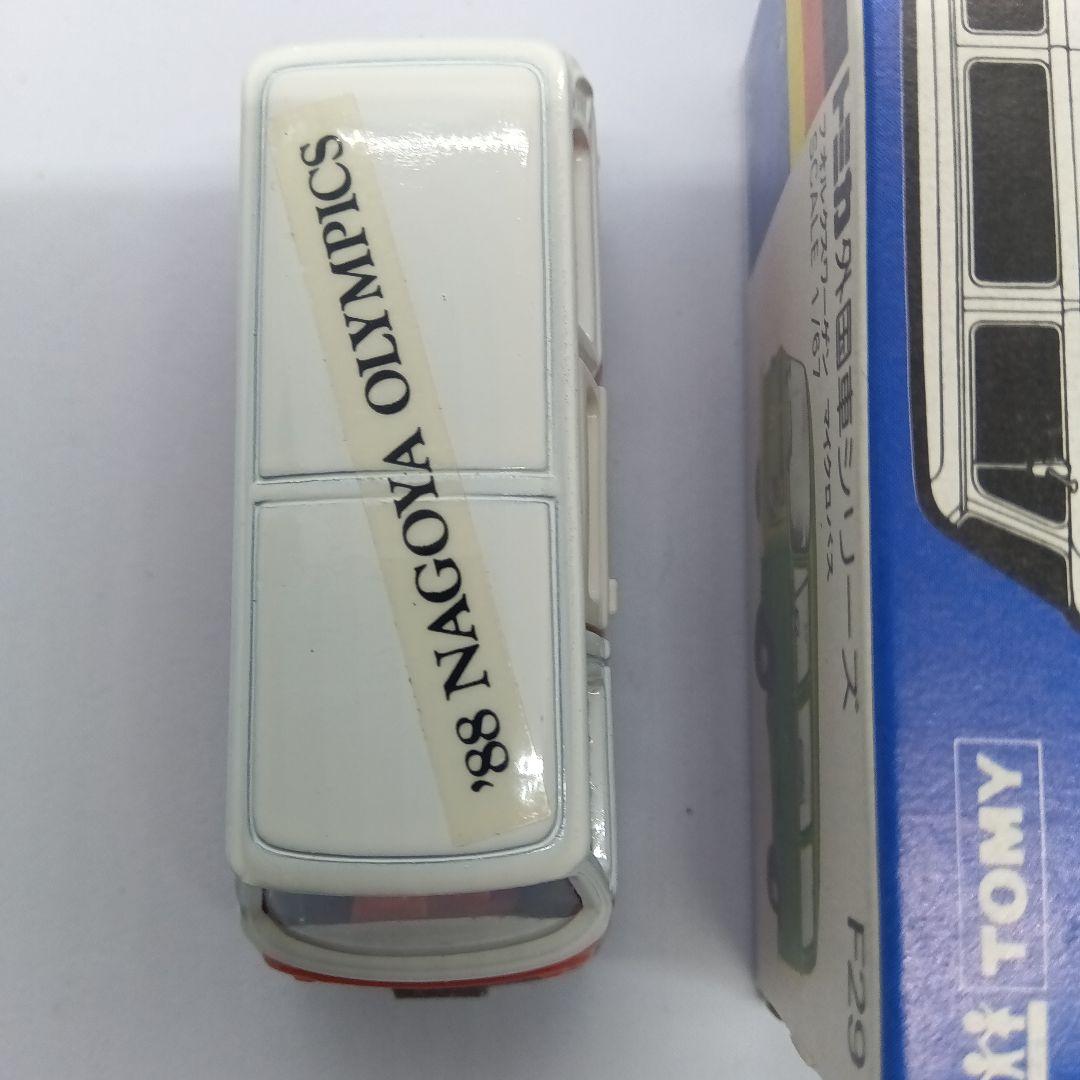 丸栄特注トミカ 名古屋オリンピック88 フォルクスワーゲンマイクロバス 赤☓白