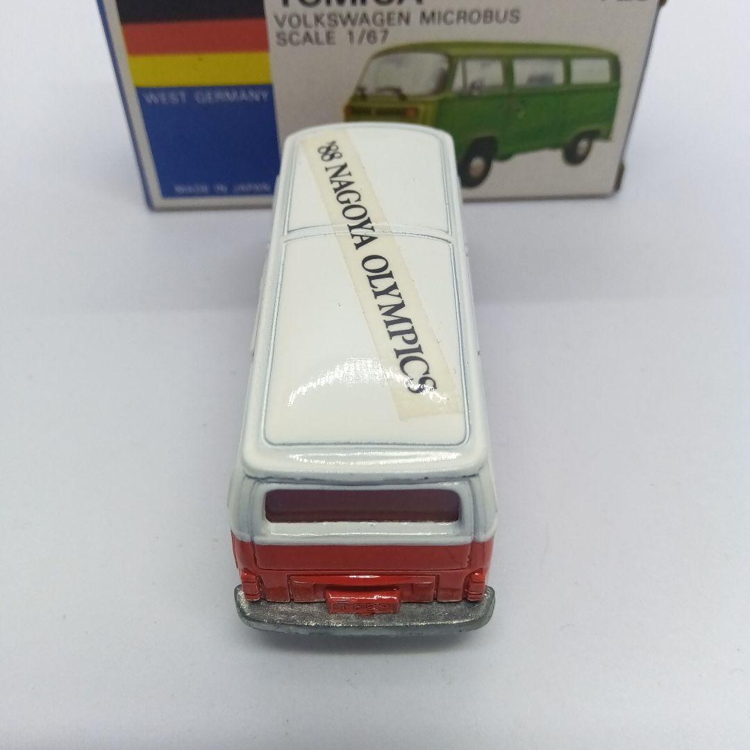 丸栄特注トミカ 名古屋オリンピック88 フォルクスワーゲンマイクロバス 赤☓白