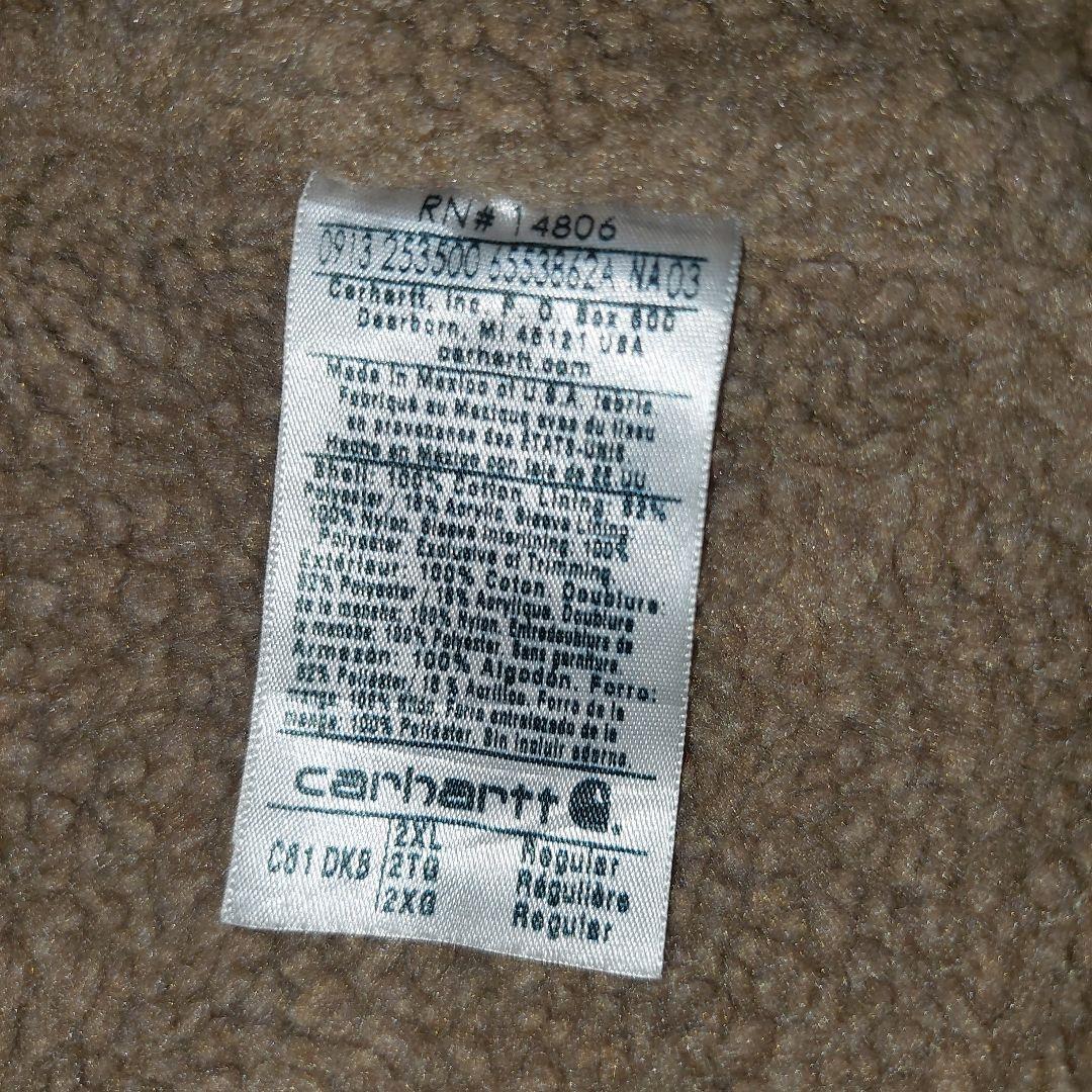 モ*ー様 Carhartt デトロイトジャケット ブラウン メキシコ製 企業ロゴ