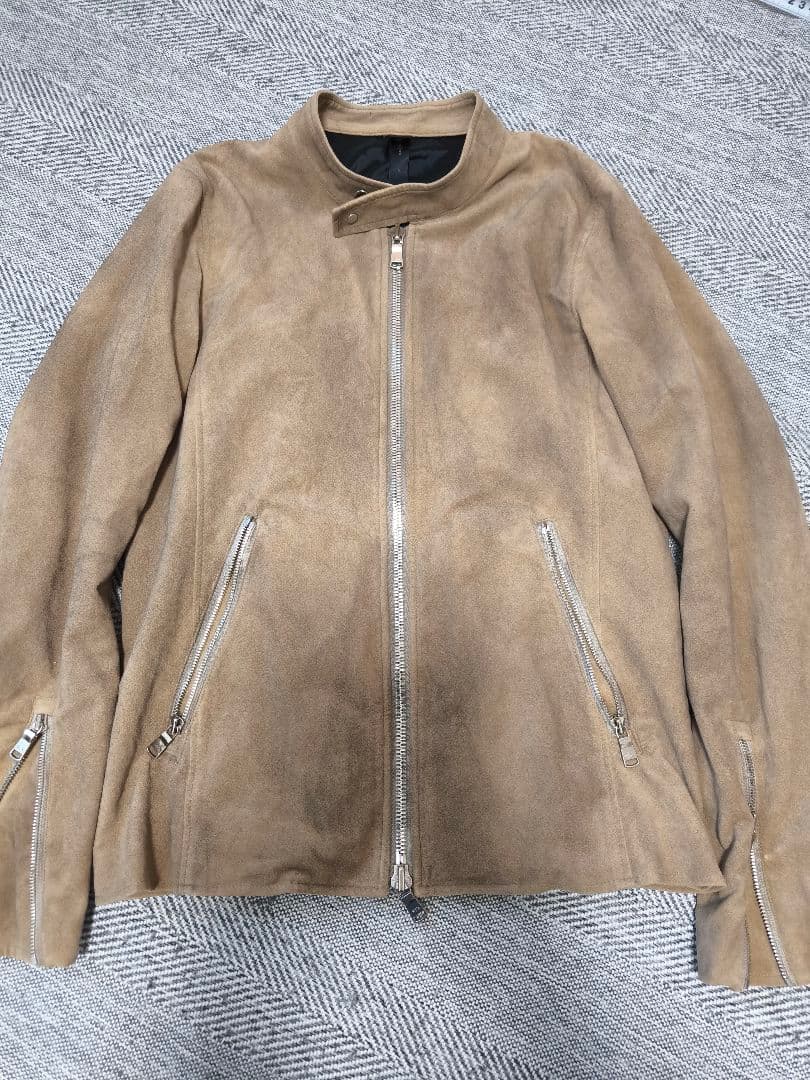 定価6万wjk スウェード ライダースレザージャケット