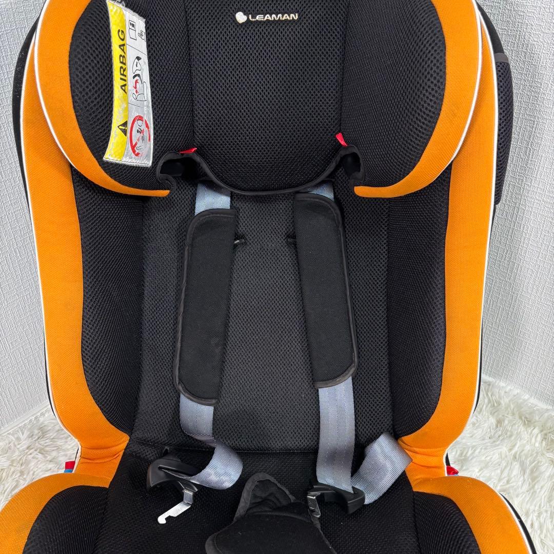 美品　リーマン　ジュニアシート　キッズシート　オレンジ　チャイルドシート