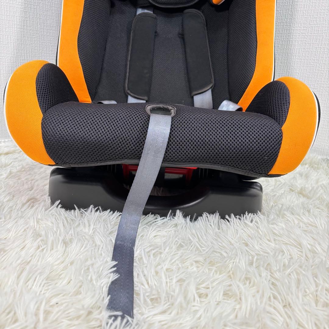 美品　リーマン　ジュニアシート　キッズシート　オレンジ　チャイルドシート