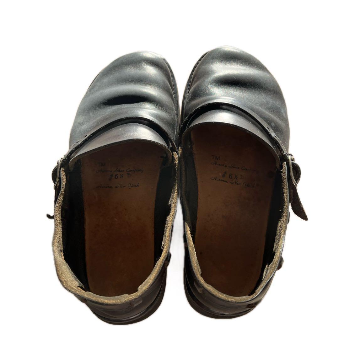 AURORA SHOES/24.5cm/ミドルイングリッシュ/ブラック