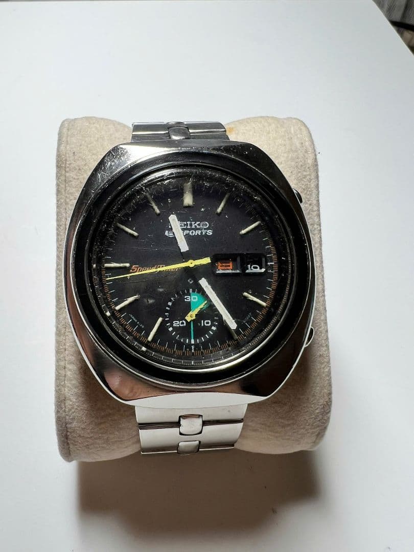 レア 70s セイコー5スポーツ スピードタイマー 自動巻 一つ目 クロノグラフ