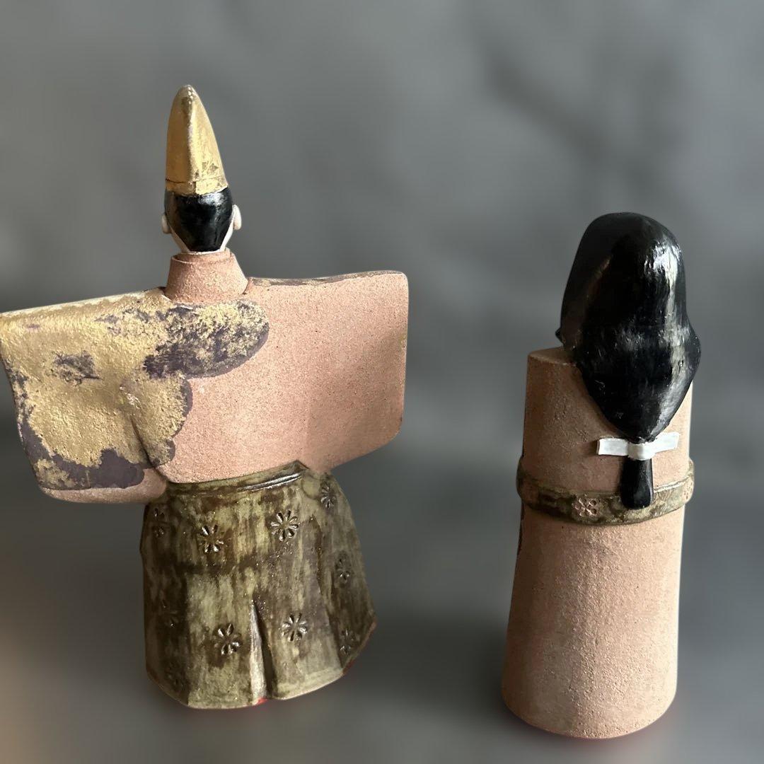 最終お値下げ❣️素晴らしい　立ち雛　圭子　陶器